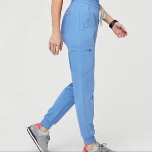 Figs High Waisted Zamora Scrub Jogger Ceil Blue MT